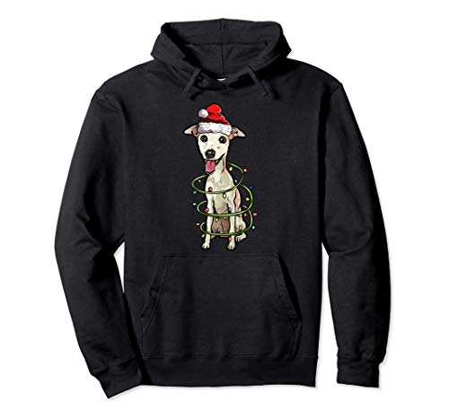 Whippet Navidad Regalo X-Mas Disfraz Amor De Perro Sudadera con Capucha