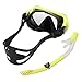 HEEPDD Swimming Training Snorkel Kit, Adjustable Snorkel Goggle Tube Set Ergonomic Design HD Glass for Surfing (Yellow)