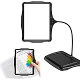 【1台2役 最新型】拡大鏡 ルーペ 読書用の拡大鏡 スタンドライトルーペ LEDライト付き スタンド付き 大型虫眼鏡 調光 48 LEDフレキシブルグースネック拡大鏡 デスクランプ 角度調整可能 柔軟な取り外し可能なデスクトップ 大型フルページ拡大鏡 多用途 雑誌 新聞 地図 修理 手芸 工作、弱視、高齢者に最適です(ブラック)