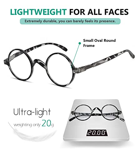 Image of Eyekepper Reading Glasses for Men, Large Round Readers Women Oval | Mens Womens Cheaters, Reader Eyeglasses, All-Day Comfort Spring Hinges, Scratch Resistant for Work /Crafts