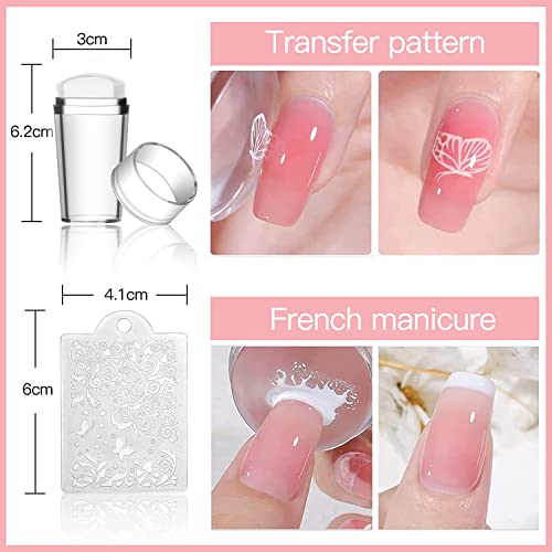 Biutee Nail Stamping Plates Nail Stamping Kit Flower Leaf Geometry Line Butterfly Pattern Nail Stamp Plate With Nail Stamper Scraper Storage Bag Gift Box Nail Stamp Templates For Nail Art Design Diy #TOP6