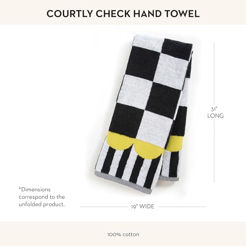 Image of MACKENZIE-CHILDS Cotton Hand Towel, Black-and-White Courtly Check