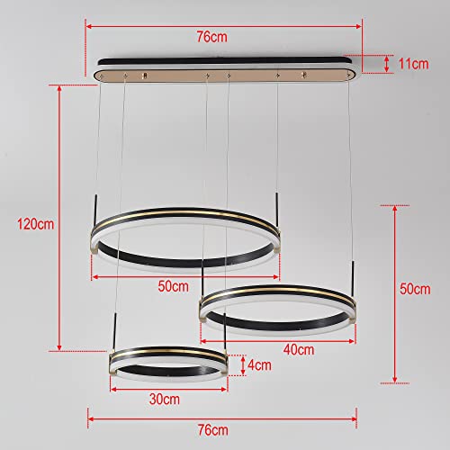 Lustres à LED 70W dimmable plafonnier rond moderne pour éclairage intérieur - 2