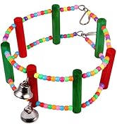 Housoutil Pet Parrot Ferris Wheel Toy Climbing Accessories Climbing Toys Parrot Chewing Toy Woode...