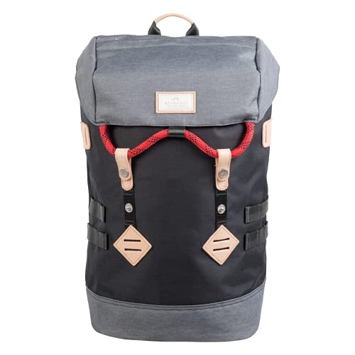 Doughnut COLORADO Rucksack Unisex 19 L mit Laptopfach I Studenten-Rucksack funktionell & handgefertigt I ideal als Reise-Rucksack oder leichter City-Rucksack I Daypack in Black X Grey
