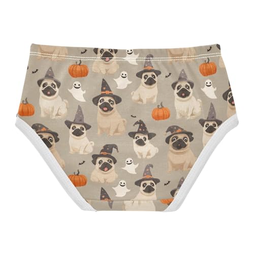 Girls Underwear Soft Cotton Halloween Pugs Kids Panties in Sizes 2/3t, 4t, 5t, 6 and 82