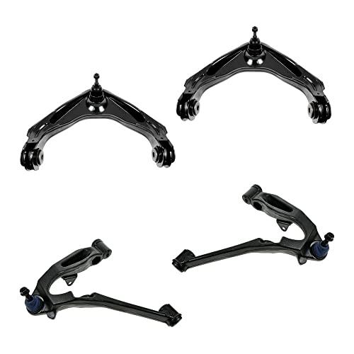 Upper Lower Driver Passenger Front Control Arm Set Of 4 For Chevy Gmc Truck Suv #TOP12
