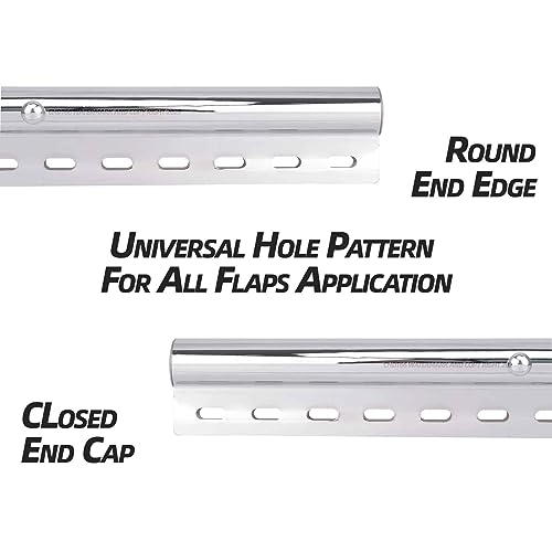 Image of Mud Flaps & Splash Guards, 1 Pair Pack (Chrome, 28.25 inch Straight)