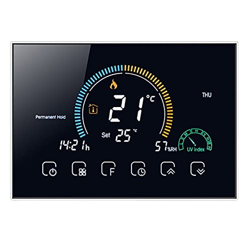 Termostato WiFi Beca BHT-8000GALW Control Calefactor Agua 5A APP Control Programable Inteligente (Negro)