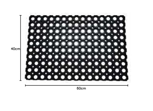 Image of 22mm Thickness Antislip Rubber Entrance Rectangular Mat (Hollow Mat) Traps MUD,Dirt & DUST for Home,Office,School,Shops,Hotels,Restaurants..- Size(16X24 in) (41X61cm),Brown