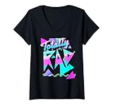 Photo Gallery donna stile anni 80 totally rad anni 80 casual hipster v.10.1 maglietta con collo a v Photo Gallery donna stile anni 80 totally rad anni 80 casual hipster v.10.1 maglietta con collo a v