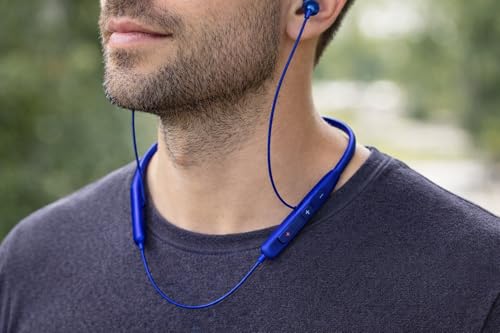 Image of Lynacz Original Wireless Z2 Neckband Compatible with OnePlus, BlackBerry, Samsung, Oppo Z2 Neckband Earphones with Magnetic Tips, Classic Fit (Blue) PO342