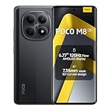 XIAOMI POCO M8, Smartphone 8+256GB, 6.77" 120Hz FIoW AMOLED Display, Snapdragon® 6 Gen 3, 50MP AI Dual Camera System, 7.35mm Sleek 3D-Curved Design, Black, Charger Not Included