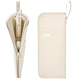 KarSyon Hot Tools Organizer Heat Resistant Mat Case Hair Tools Holder Travel Bag Portable Hair Styling Tools Cover Pouch for Curling Iron,Flat Iron,Hair Straightener (Beige)