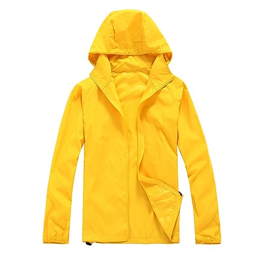 MJGkhiy Giacca Impermeabile Donna Antivento Leggera Giacca a Vento Pioggia Sportivo con Cappuccio Trench Impermeabile Ragazza Pieghevole Giacca Antipioggia Corsa Outdoor Giubbotto Trekking Sportiva