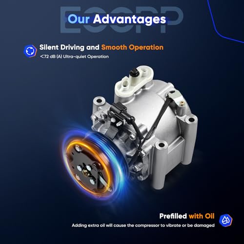 Image of ECCPP AC Compressor for Jaguar S-Type X-Type for Lincoln LS 3.0L 2000-2008 | Fast Cooling AC Compressor with Clutch