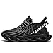 DZBAJRQM Men's Fashion Running Shoes-Breathable Mesh-Fashion Sneakers-Men's Large Size Basketball Shoes-Non-Slip Cushioned Fitness Training Tennis Shoes-Outdoor Casual Walking Shoes Black, 15