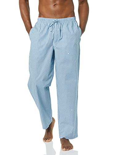 Image of Amazon Essentials Men's Cotton Poplin Straight-Fit Pajama Pants with Pockets, Elastic Waist, Drawstring