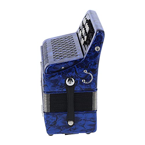 22 Key 8 Bass Accordion, Accordian Professional Kids Accordion Toy Accordion Button Accordian For Kids Adults Beginners Students For Performance Banquet, Party(Navy Blue, Blue) #TOP4