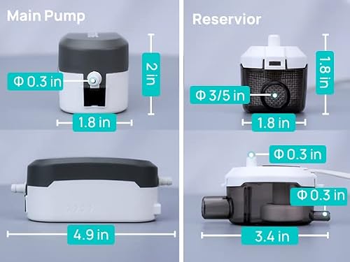Aquastrong 110V/220V Mini Split Condensate Pump, 9.3 Gph, High-Level Safety Switch, Havc Condensate Removal For Air Conditioner, Furnace, Dehumidifier #TOP6
