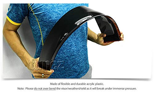 tunez® Fenstertürvisier Wetterschutz Windabweiser Kompatibel mit Next-Gen Ranger T6.2 PX.2 Baujahr 2022 2023 2024 2025 2026 2027 2028