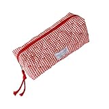 Boîte À De Dessin Animé Mignon Adaptée Étudiants Porte-stylos Lavables Multifonctionnels Accessoires Scolaires Texture En Tissu Trousse À Cerises Dessin Animé