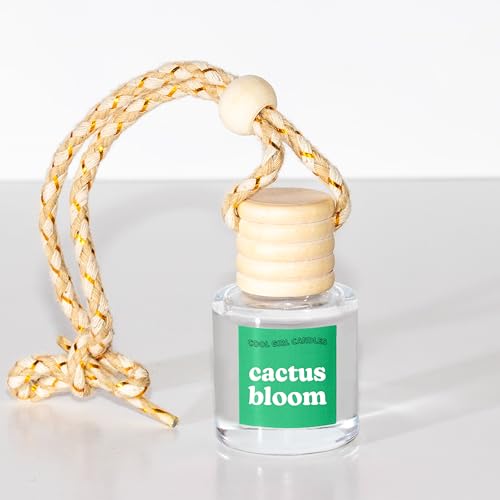 Image of COOLGIRLCANDLES Cactus Bloom Car Air Hanging Fragrance Oil Diffuser - Essential Oils Air Freshener for Automobiles, Long Lasting Scents Aromatherapy