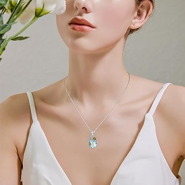 Collar de girasol de plata de ley 925 con colgante de girasoles, diseño de girasoles, joyas de girasol, regalo para mujeres, niñas, madres