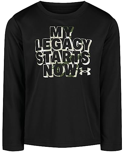 Image of Under Armour Boys' Long Sleeve Logo Graphic T-Shirt, Lightweight & Breathable, Relaxed Fit