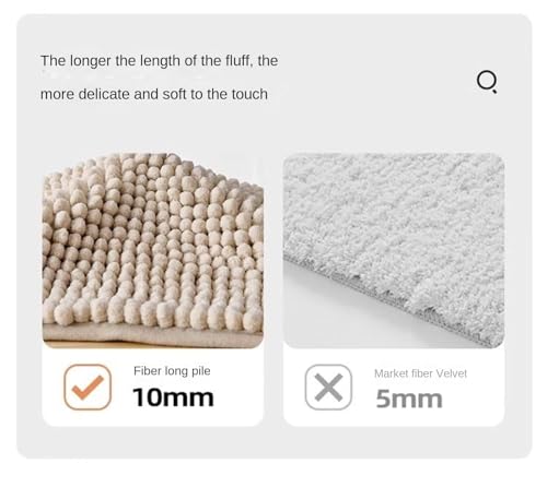 Tapis de sol de salle de bain Chenier antidérapant en chenille extra dense - 8