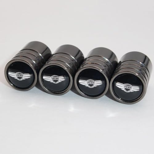 US85 Genesis Black Chrome Valve Stem Caps