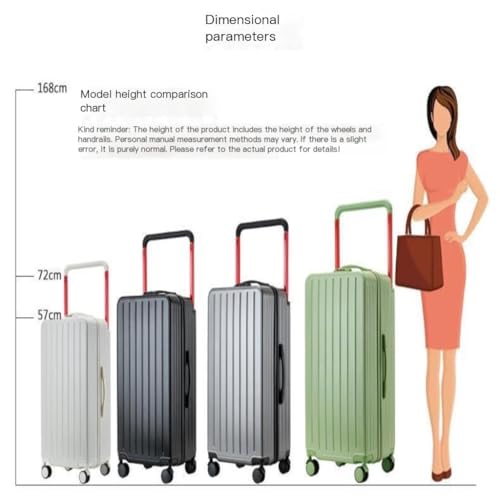 Suitcase Luggage trolley box, sturdy and durable, personalized password universal wheel suitcase password box Luggage(Noir,20in)2