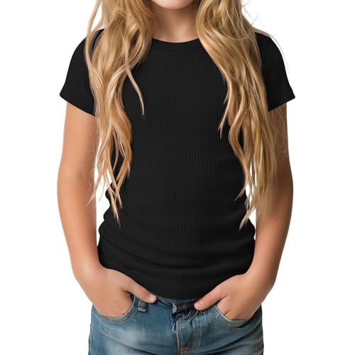 Image of Oakgarden Girls' T-Shirt Ribbed Knit Top