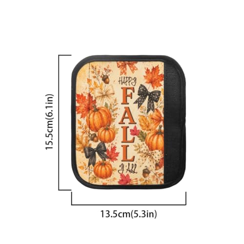 Image of Dreaweet Fall Pumpkin Bow Refrigerator Door Handle Covers Set of 4