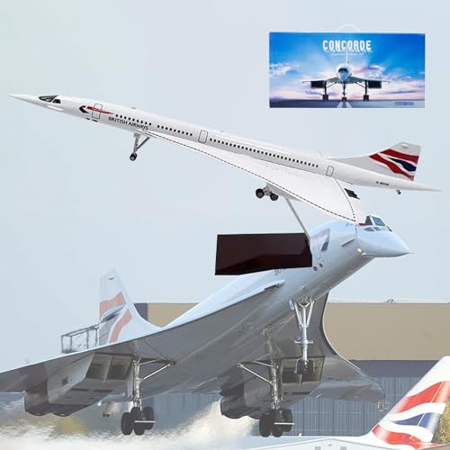 Modelo de avión Concorde British Airways escala 1:125 en resina para vitrina coleccionable