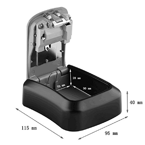 Caixa de armazenamento de chave Homyl 4 com combinação de caixa de bloqueio com capa protetora de se
