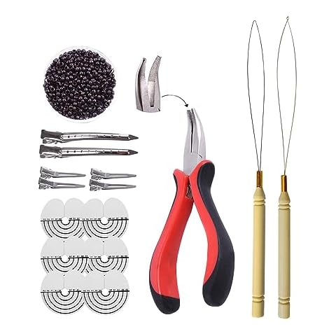 YANTAISIYU Hair Extensions Kit with Beads Cover