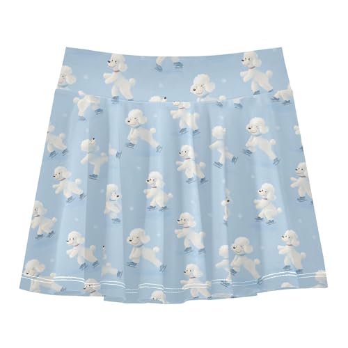 Girls Athletic Skirt 3-12 Years High Waist Tennis Skirts Poodle Skating for Kids Golf Running Dance Skort
