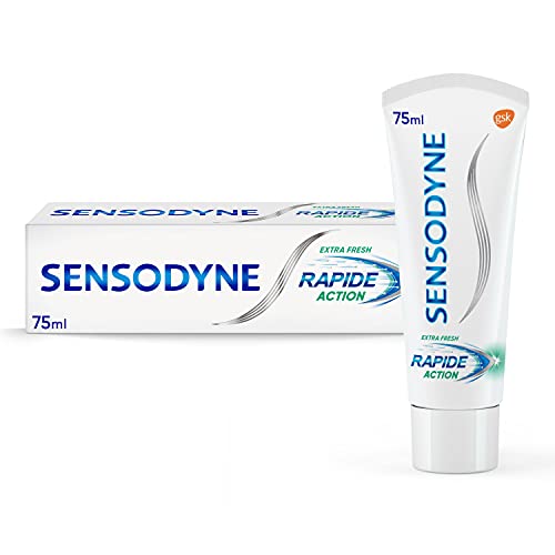 Sensodyne Dentifrice Rapide Action Extra Fresh, Soulagement Rapide, Goût Mentholé, 75 ml