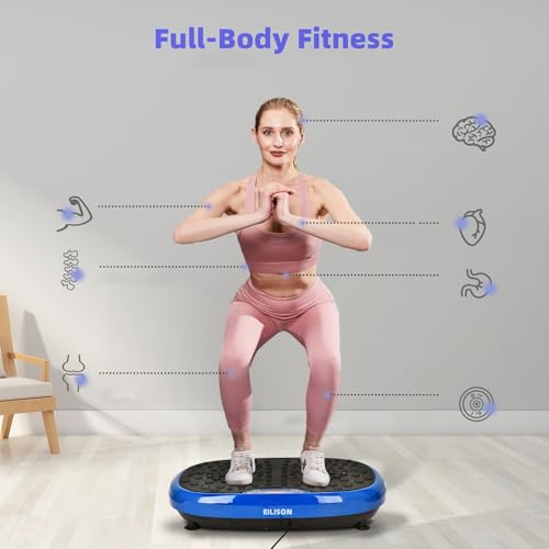 EILISON-FIRMHOLD-Handle-Vibration-Plate-Exercise-Machine-for-Lymphatic-Drainage-Whole-Body-Workout-Vibration-Platform-350lbs-for-Beginners-Recovery-Body-Shape-Machine-for-Tonning-Handle-Brown EILISON FIRMHOLD Handle Vibration Plate Exercise Machine for Lymphatic Drainage Whole Body Workout Vibration Platform 350lbs for Beginners Recovery Body Shape Machine for Tonning Handle Brown