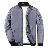 [SUNDAY ROSE] ma1ジャケット メンズ カジュアル ジャンパー ブルゾン バイク用 スタジャン 薄手 アウター MA-1 メンズ フライトジャケット 春秋 XL グレーA