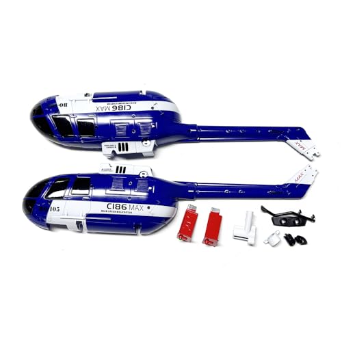 STASRC RC ERA C186 Max Fuselage Blue Helicopter Spare Parts for RC ERA C186 Helicopter