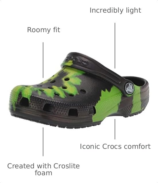 Image of Crocs Kids' Classic Tie-dye Graphic Clog | Casual Shoes
