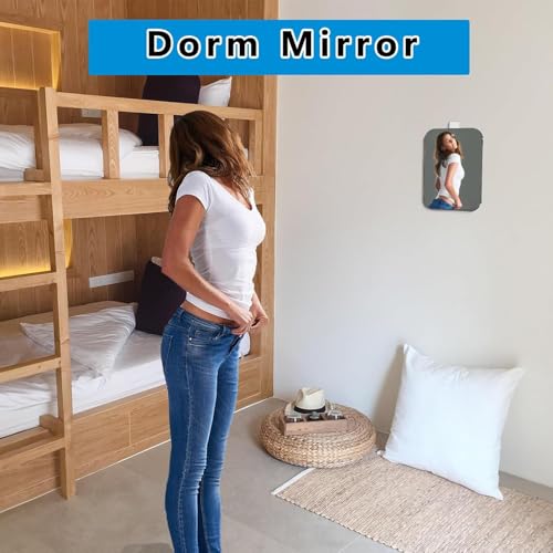 Image of Shatterproof Shower Mirror for Shaving with Hook (Larger 10.7x8 inch)30% Cheaper Than the Original,Unbreakable Plexiglass Makeup Mirror,Largest Bathroom Wall Hanging,Portable Handheld Camping