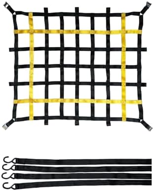 Heavy Duty Cargo Net, 4.2 x 3.5 ft, 1100 lb Capacity, with 18 ft ...