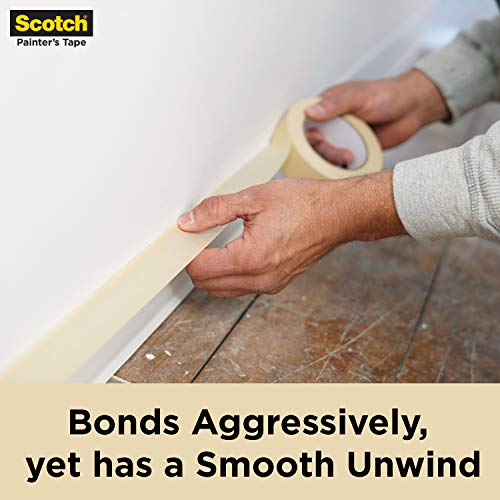 Scotch Contractor Grade Masking Tape, 1.41 Inches By 60.1 Yards (360 Yards Total), 2020, 6 Rolls #TOP3