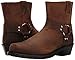 OLD WEST Mens Leather Ankle Harness Leather Lined Motorcycle Boots, Brown Distressed, 11