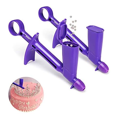 2 Pack Plastic Pearl Applicator, 2 Sizes Convenient and Fast Edible Pearls Fondant Cake Decorating Tool for Sugar Balls Craft, Cake Baking Decoration Etc Cover