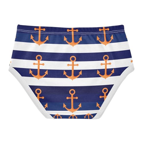 Orange Anchors Navy White Toddler Girls's Underwear 2T 202c14482