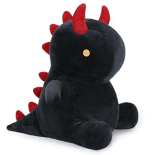Ditucu Cute Dinosaur Plush 16 inch Large Dino Stuffed Animals Plushies Toys Super Soft Dolls Birthday Gifts for Kids Girls Boys Black